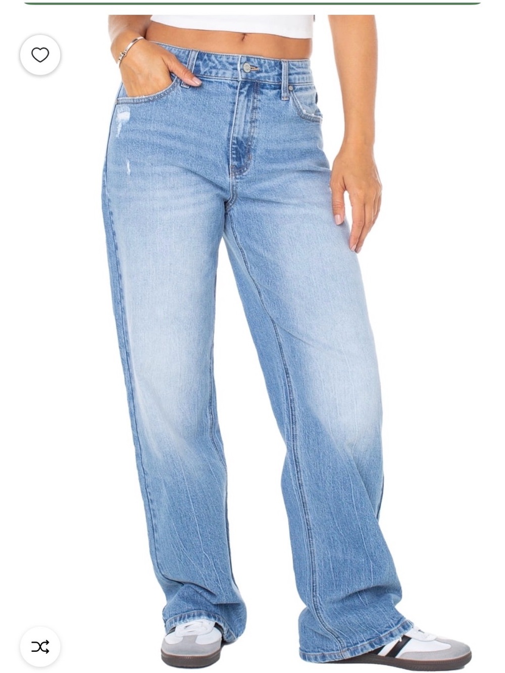 Celebrity Pink Light Blue High-Rise Wide Leg Jeans